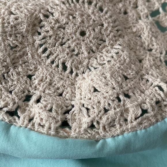 NWT L*Space Aqua Green Crochet Back Bikini Top🤍💙💚 - Picture 8 of 9